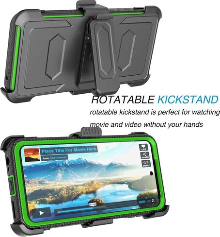 Tekcoo Holster Case for Motorola Moto G 5G | 2023 Only | XT2313 [Tshell] Shock Absorbing [Built-in Screen Protector] [Kickstand Locking Belt Clip] Carrying Swivel Defender Full Body Cover - Black in Saudi Arabia