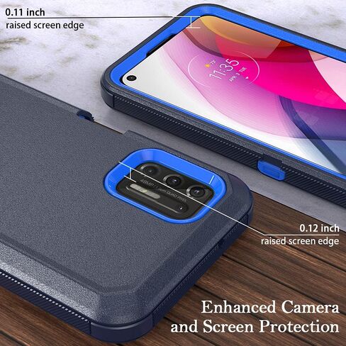 Phone Case for Motorola Moto G Stylus 2021 Case, Heavy Duty Hard Shockproof Armor Protector Case Cover with Belt Clip Holster for Motorola G Stylus 2021 Phone (Black) in Saudi Arabia