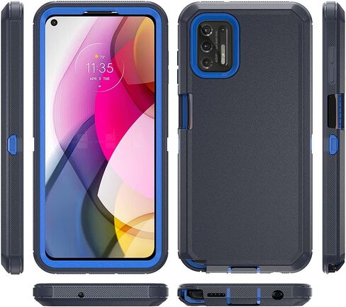 Phone Case for Motorola Moto G Stylus 2021 Case, Heavy Duty Hard Shockproof Armor Protector Case Cover with Belt Clip Holster for Motorola G Stylus 2021 Phone (Black) in Saudi Arabia