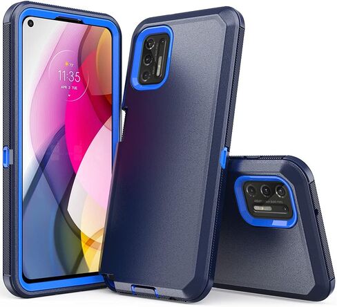Phone Case for Motorola Moto G Stylus 2021 Case, Heavy Duty Hard Shockproof Armor Protector Case Cover with Belt Clip Holster for Motorola G Stylus 2021 Phone (Black) in Saudi Arabia