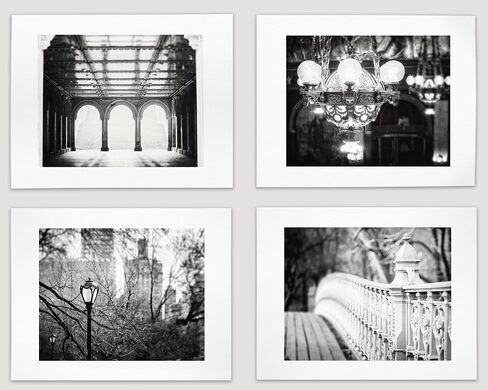 Black and White New York City Wall Art Prints - Set of 4 Unframed - Black White City Decor, NYC, Modern, Architecture for Bedroom, Office, Living Room Art (SMALL 5x7 Prints) in Saudi Arabia
