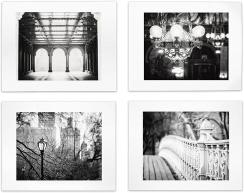 Black and White New York City Wall Art Prints - Set of 4 Unframed - Black White City Decor, NYC, Modern, Architecture for Bedroom, Office, Living Room Art (SMALL 5x7 Prints) in Saudi Arabia