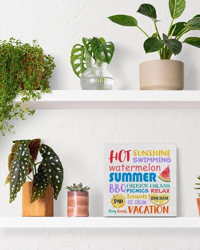 علامة ديكور خشبية للصيف من Country Hello علامة مكتبية اقتباس صيفي مزين بالزهور والدراجات كتلة خشبية علامة رف منزلي ريفي لتزيين الجدران in Kuwait