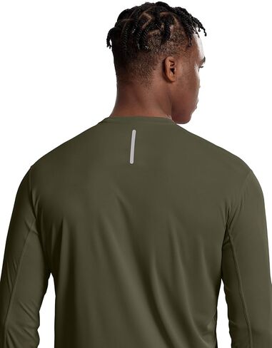 Moisture Wicking Athletic Shirts for Men Long Sleeve Workout Running Gym Performance Tee UV/Sun Protection in Kuwait