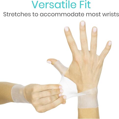 Vive Gel Thumb Wrist Support (Pair) - Waterproof Wrist Brace - Hand Brace Cool Wrap For Arthritis Dequervains Tenosynovitis, Sprained Joint Pain, Left Right Hand Stabilizer For Tendonitis Strain in Saudi Arabia