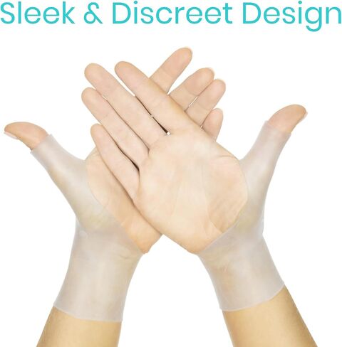 Vive Gel Thumb Wrist Support (Pair) - Waterproof Wrist Brace - Hand Brace Cool Wrap For Arthritis Dequervains Tenosynovitis, Sprained Joint Pain, Left Right Hand Stabilizer For Tendonitis Strain in Saudi Arabia