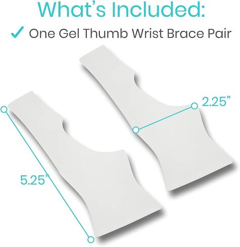 Vive Gel Thumb Wrist Support (Pair) - Waterproof Wrist Brace - Hand Brace Cool Wrap For Arthritis Dequervains Tenosynovitis, Sprained Joint Pain, Left Right Hand Stabilizer For Tendonitis Strain in Saudi Arabia