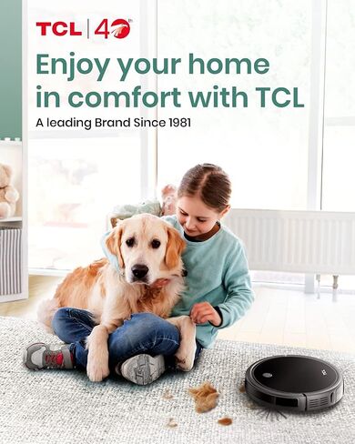 TCL مكنسة روبوت ذكية 6000 من هوم سويفا، ملاحة متقدمة، تقنية تنظيف بالاشعة فوق البنفسجية، مثالية للحيوانات الاليفة والاطفال، تطبيق وتحكم صوتي، رائعة للارضيات الصلبة والسجاد مع تعزيز تلقائي، هادئة in Kuwait