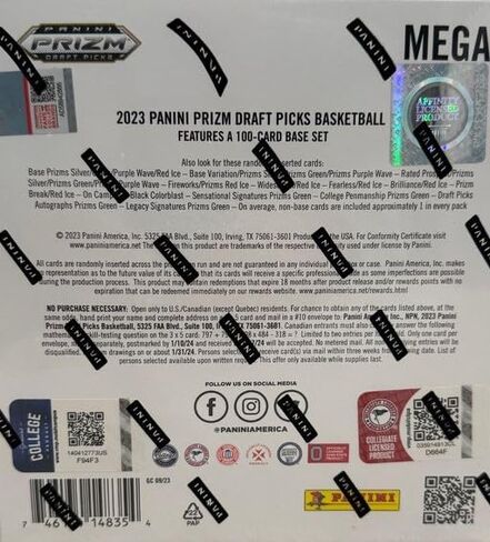 23-24 Panini Prizm Draft Picks كرة سلة ميجا بوكس in Saudi Arabia