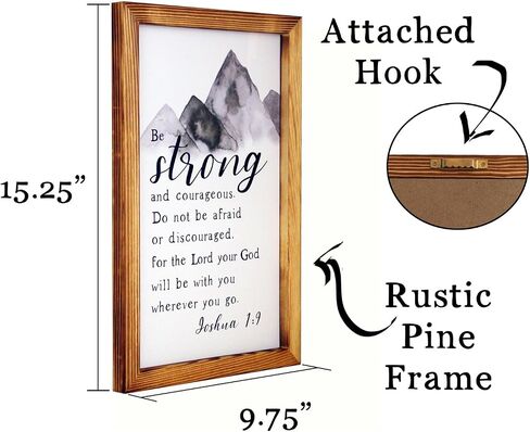 Philippians 4 13 Wall Art. I Can do All Things Through Christ Framed Wooden Sign (15x10). Religious Wall Art Plaque Decoration. Christian Decor for Living Room. in Kuwait