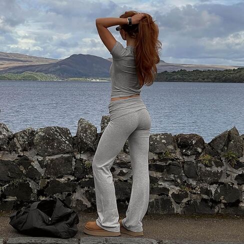 طقم سراويل نسائية من GTETKDE مكون من قطعتين ببطانة مزدوجة طقم سراويل مضيئة وزي أساسي قصير بيجامات غير رسمية in Kuwait