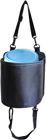 Car Seat Side Large Car Cup Holder Expander Adapter Bag, Multi-Function Hanging Car Storage Bag with Waterproof Liner for Drink Water Bottle, Essential Road Trip Car Accessories(Color:Black) in Saudi Arabia