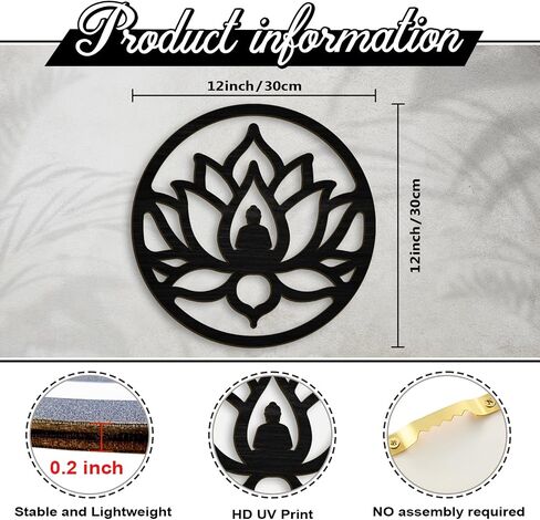 Meditation Wall Decor Lotus The Zen Den signs Wall Decor Meditation in Progress Wall Hanging Sign,Inspirational Wooden Door Plaque for Yoga Studio Bedroom Decoration in Saudi Arabia