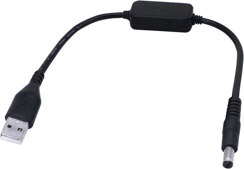 SinLoon 11.8 بوصة USB 5V إلى DC 12V محول كابل طاقة محول الجهد الكهربي، للكاميرا، مصباح المكتب، مكبرات الصوت، سماعة الرأس الزرقاء، وأجهزة 5V الأخرى. (5.5 × 2.1 مم) in Saudi Arabia