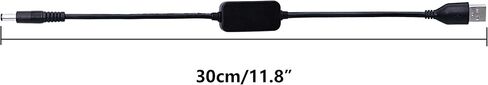 SinLoon 11.8 بوصة USB 5V إلى DC 12V محول كابل طاقة محول الجهد الكهربي، للكاميرا، مصباح المكتب، مكبرات الصوت، سماعة الرأس الزرقاء، وأجهزة 5V الأخرى. (5.5 × 2.1 مم) in Saudi Arabia