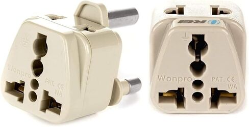 OREI USA to South Africa, Botswana, Namibia & More (Type M) Travel Adapter Plug - 2 in 1 - CE Certified - RoHS Compliant - 4 Pack - White Color (DB-10L-4PK) in Saudi Arabia