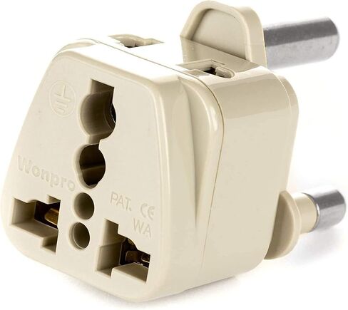 OREI USA to South Africa, Botswana, Namibia & More (Type M) Travel Adapter Plug - 2 in 1 - CE Certified - RoHS Compliant - 4 Pack - White Color (DB-10L-4PK) in Saudi Arabia