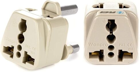 OREI USA to South Africa, Botswana, Namibia & More (Type M) Travel Adapter Plug - 2 in 1 - CE Certified - RoHS Compliant - 4 Pack - White Color (DB-10L-4PK) in Saudi Arabia