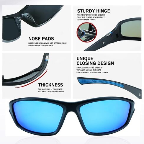 YEIN Polarized Sports Sunglasses Driving Baseball Cycling Running shades For Men UV400 Protection in Kuwait