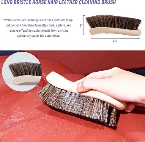 Ultra-Soft Car Interior Detailing Brush Kit,Horse Hair Cleaning Brush,Auto Interior Detailing Brushes,Edgeless Microfiber towel&Applicator Pad,Finger Interior Mitt for Car Interior Upholstery Cleaning in Kuwait