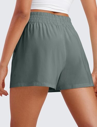 CRZ YOGA Womens Shorts Casual High Waisted Linerless Lounge Athletic Golf Shorts with Pockets Weightless in Saudi Arabia