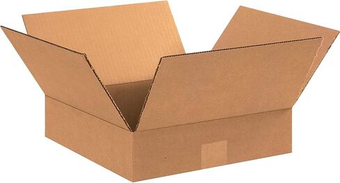 AVIDITI 12 x 12 x 3 Corrugated Cardboard Boxes, Flat 12"L x 12"W x 3"H, Pack of 25 | Shipping, Packaging, Moving, Storage Box for Home or Business, Strong Wholesale Bulk Boxes in Saudi Arabia