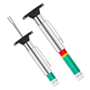 Tyre Tread Depth Gauge 2 Pcs Smart Color Coded Tread Depth Gauge Color Coded 25MM/32nds Car Tread Depth Measurement Gauge Tool