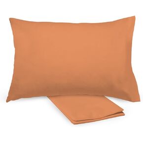 BreathableBaby Cotton Percale Pillowcase, for 13" x 18"/33 x 46 cm Toddler Pillow, Aqua (2-Pack)