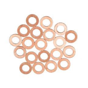 M8 Copper Washers Flat Ring Sump Plug Oil Seal Gasket Sealing Fitting Washers M8 x 14 x 1mm(10 Pieces)