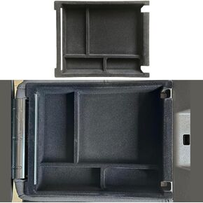 ruihe Black Flocking Center Console Organizer Tray fits for 2019-2022 GMC Sierra/Chevy Silverado 1500 Accessories, 2020-2021 2022 2023 Silverado/Sierra 2500 HD/3500 HD Chevrolet
