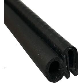 Trim Seal with Side Bulb, Bulb Diameter 3/8 Inch, Fits Edge 1/16 Inch - Length 25 Feet (7.65 Meters)