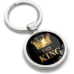3D Metal The King Crown Keyring Key Chain Gift Men Women Keychain Giftbox KK 167