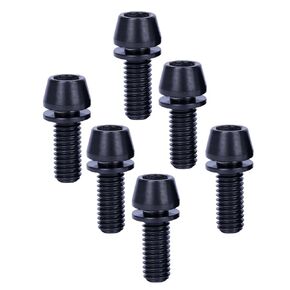 6PCS Titanium M6x16mm 18mm 20mm Allen Hex Tapered Head Bolt for Bicycle Fitting Screw (Gold, M6x18mm)