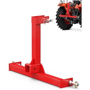 3 Point Hitch Receiver for Category 1 Tractors, 2" Trailer Hitch Attachment with 3000lbs Towing Capacity for Compact Sub-Compact Tractors BX Kubota, John Deere