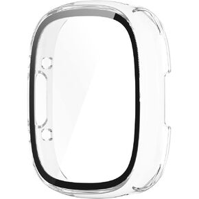 Screen Protector Compatible with Fitbit Sense 2/Versa 4 Cases Smartwatch Accessories TenCloud Covers Scratched Resistant Full Protective Cover Screen Protectors for Fitbit Versa 4 (6Colors)