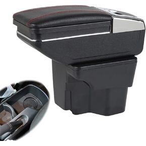 Car Armrest Box for K_ia Rio 2012-2016 Center Console Organizer Storage Arm Rest with Cup Holder Automotive Interior Accessories Black