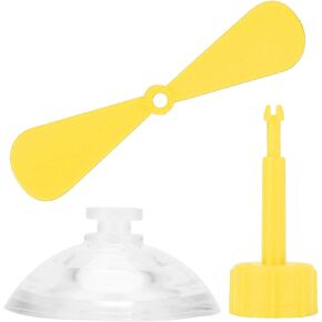 Aramox Bike Helmet Propeller, Decorative Helmet Suction Cup Rubber and Plastic Motorcycle Helmet Propeller Rubber & Plastic(Yellow)