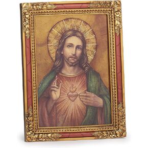 Joseph's Studio by Roman - Collection, 7.25" H Sacred Heart Icon, Made from Resin, High Level of Craftsmanship and Attention to Detail, Durable and Long Lasting