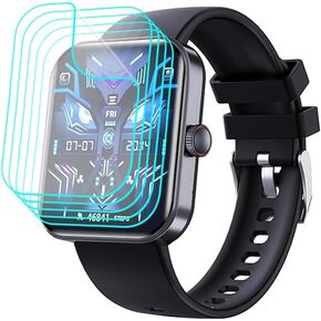 [5 Pack] Futanwei for Dakiwin F16 Smart Watch Screen Protector 2.01" PET Film [Case Friendly] [HD Transparency] [Anti-Fingerprint][Anti-Scratch] [Bubble Free] Designed for Dakiwin F16 Screen Protector