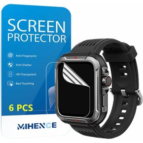 Screen Protector Compatible for KEEPONFIT 1.8'' Smartwatch ID Sport01, HD Full Coverage PET Protective Film for IDS01 / R8 Smartwatch (6PCS), transparent