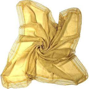Shanlin Cotton Blend Solid Color Square Scarves with Lace (39.3"x39.3")