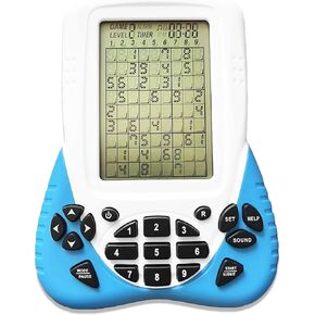 وحدة تحكم ألعاب الدماغ الإلكترونية TEBIYOU Sudoku للأطفال والكبار مع مليوني لغز 9×9 من السهل إلى الصلب وشاشة حماية العين 3.5 بوصة (أسود)