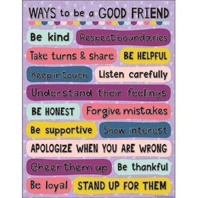 Teacher Created Resources Oh Happy Day Ways to be a Good Friend Chart, 17" x 22"