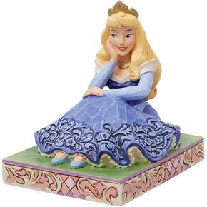 Enesco Disney Traditions by Jim Shore Sleeping Beauty Aurora Sitting Personality Pose Figurine, 3.375 Inch, Multicolor
