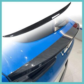 BestEvMod Compatible with Mustang Mach E Rear Spoiler OEM Style Trunk Spoiler Wing, Compatible with 2021 2022 2023 Mustang mach e Exterior Accessories(Carbon Fiber)