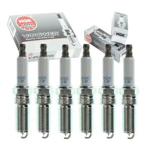 6 pc NGK V-Power Spark Plugs compatible with Chrysler Town & Country 3.3L 3.8L V6 2001-2010