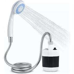 Portable Outdoor Shower with Shower Pump, 2200mAh Battery Powered Camping Shower with 59.1Inch Hose, Water Saving, Camping Showerhead for Beach Hiking