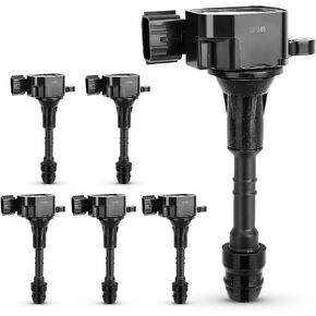 UF349 Ignition Coil Pack Compatible with Nissan Altima Maxima Murano Frontier Quest XTERRA Pathfinder NV1500 NV2500 NV3500/Infiniti l35 QX4/Suzuki Equator V6 Replaces # C1406 224488J11C (set of 6)