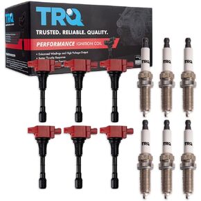 TRQ TKA05999 TRQ Performance Ignition Coils Spark Plugs Compatible with 2009-2012 INFINITI G37
