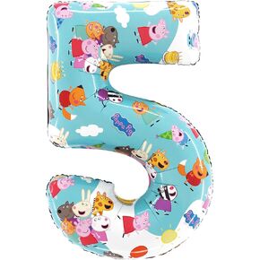 Toyland® 66cm (26") Peppa Pig, George & Friends Number Foil Balloon - Kids Party Balloons - Number 1-6 Available